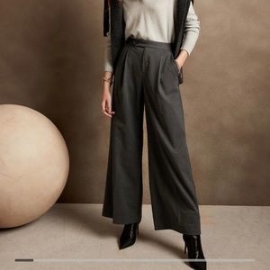 Banana Republic Wide Legged Trousers Pants Size 14 Grey NWT